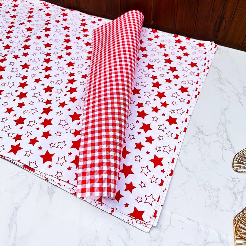 Buy The Big Trove Dual Side Red Check Gift Wrapping Paper (Pack of 10 ...