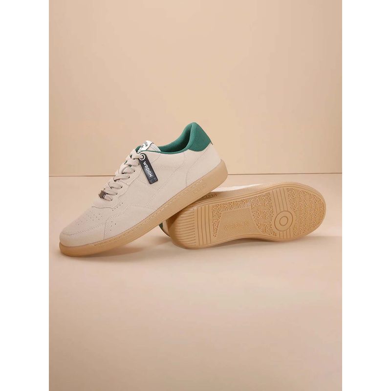 WROGN Men Cream Vesper Oat Sneakers (UK 10)