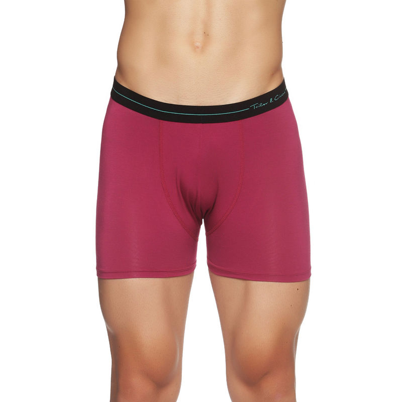 Tailor and Circus Pure Soft Anti-Bacterial Beechwood Boxer Briefs-Maroon Maroon (S)