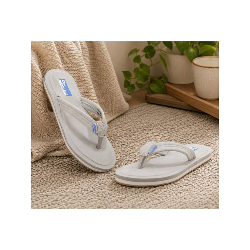 WOODLAND Comfortable Soft Sole Lightweight Home Wear Grey Flipflop For Womens (EURO 36)