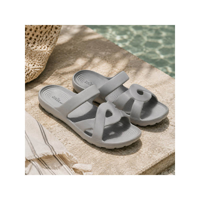 WOODLAND Comfortable Soft Sole Lightweight Home Wear Grey Sandals For Womens (EURO 40)