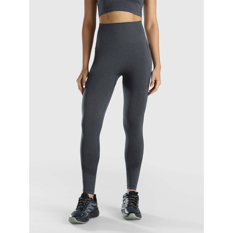 Musclemind Seamless Grey Leggings with Pockets (XS)