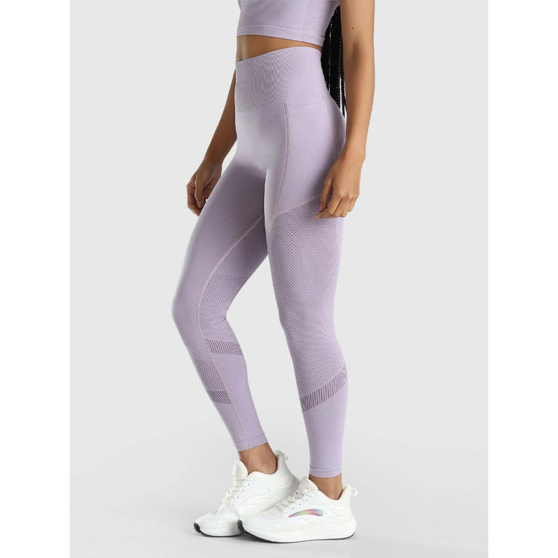 Musclemind Seamless Lavender Leggings with Pockets (XS)