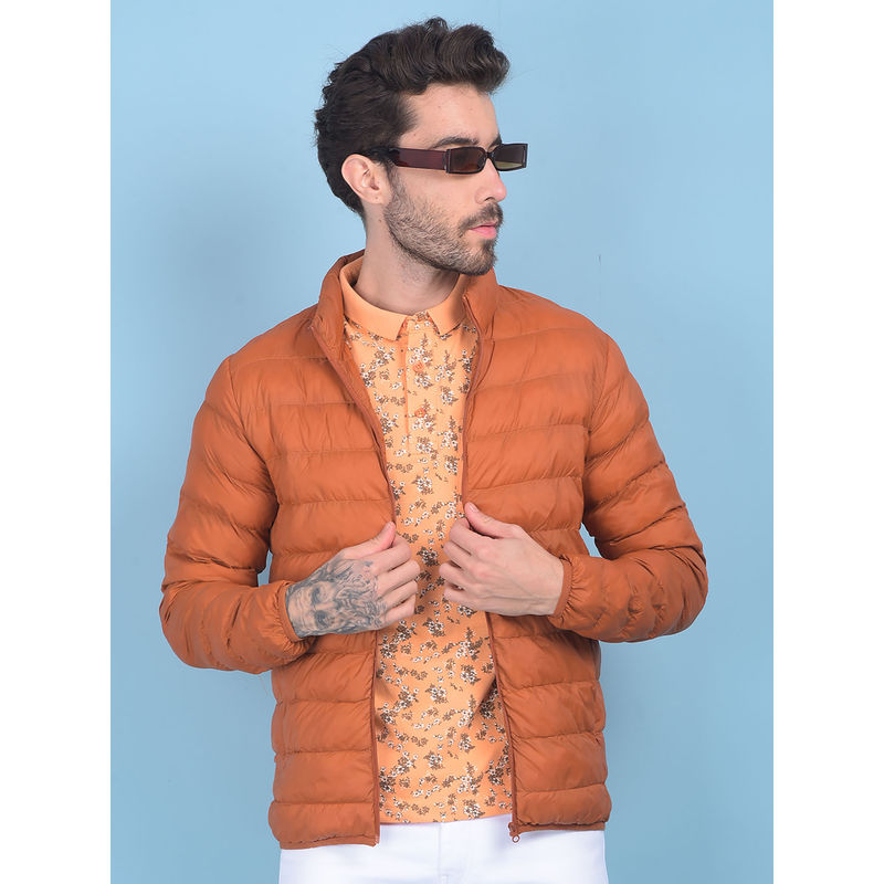 CRIMSOUNE CLUB Men Orange Padded Jacket (2XL)