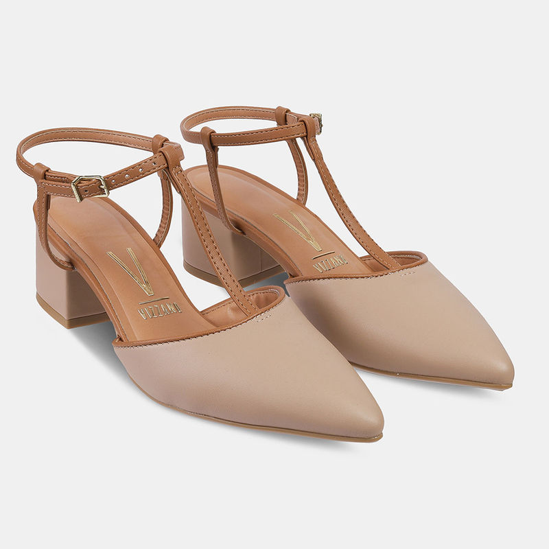 Vizzano Womens T-Strap Block Sandal Heels (EURO 38)