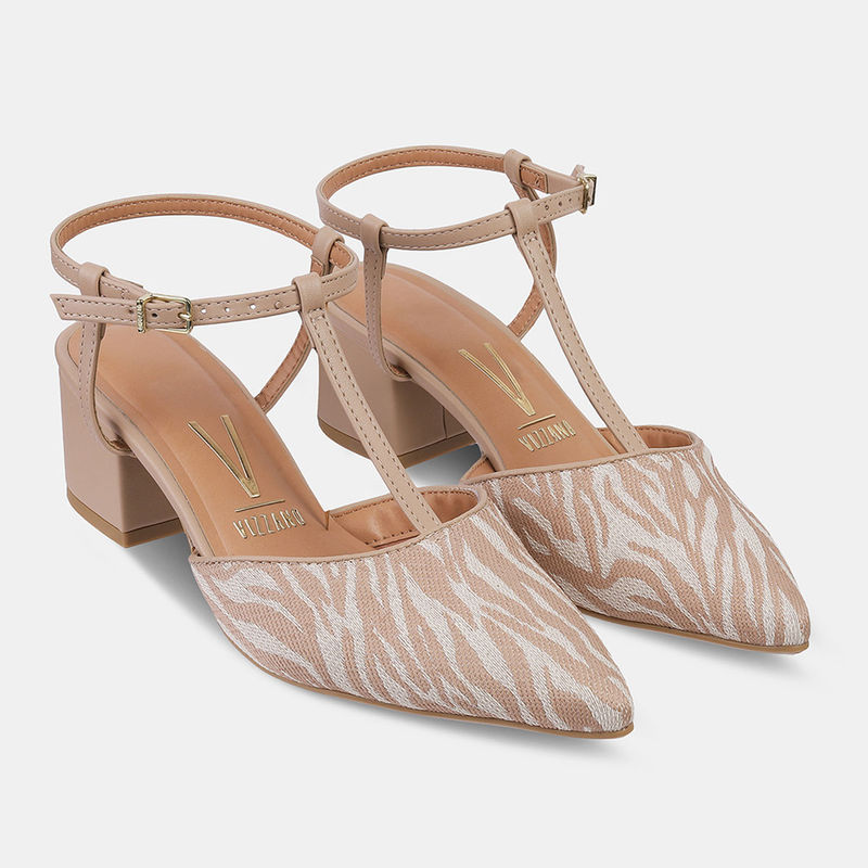 Vizzano Womens T-Strap Block Sandal Heels (EURO 36)