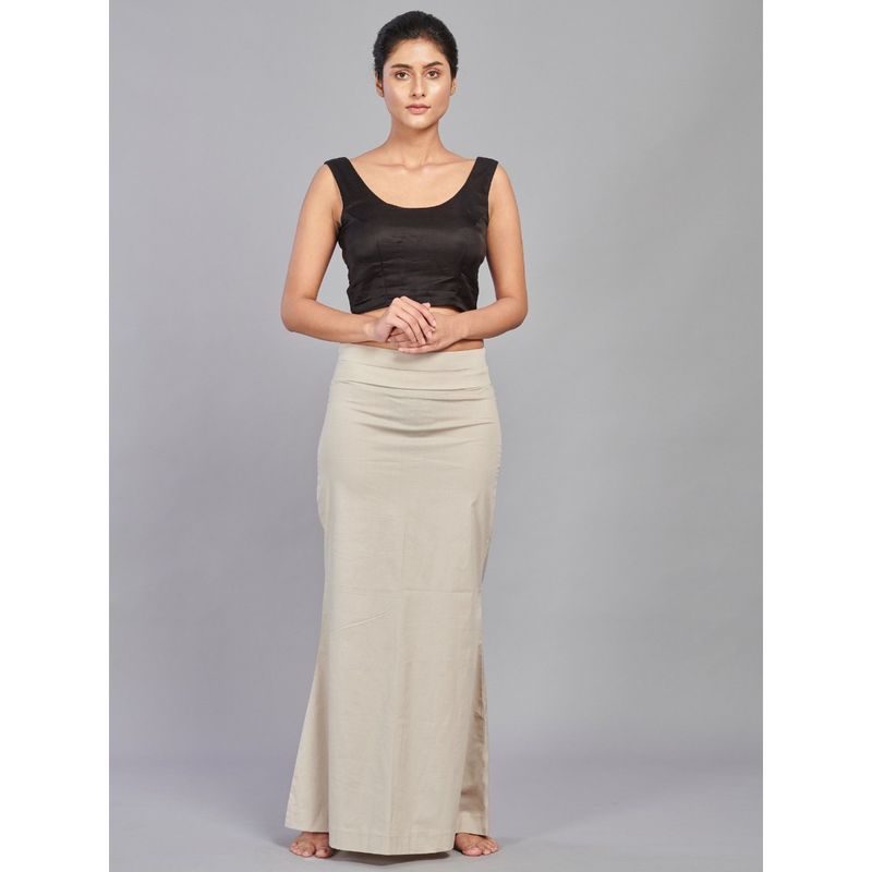 I AM BY DOLLYJAIN Cotton Lycra D'coat Off White (L)