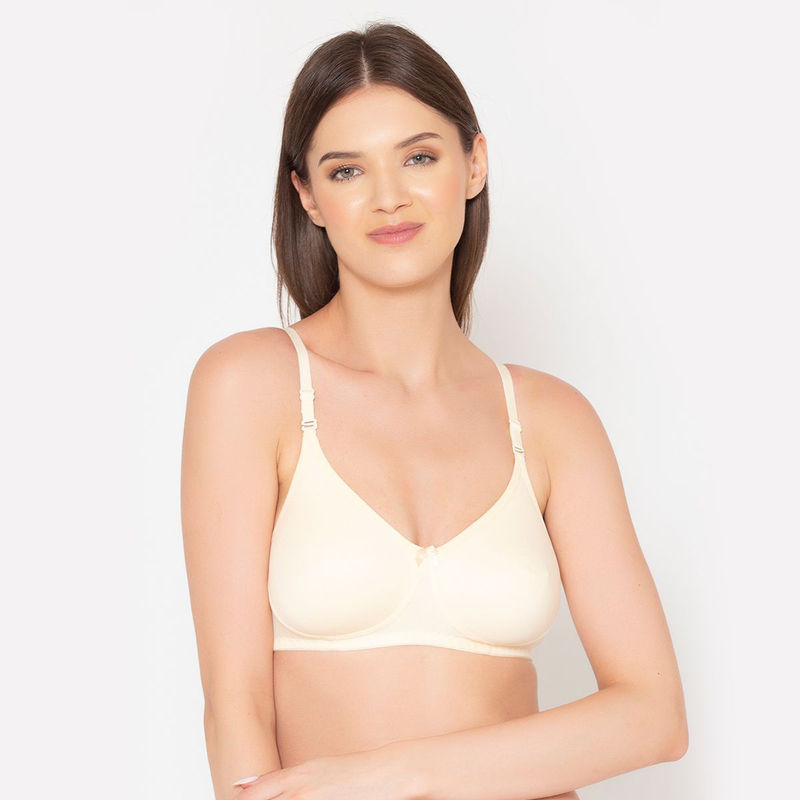 Groversons Paris Beauty Full Coverage Wireless Seamless Every Day T-Shirt Bra-Nude (34B)(34B) (34B)