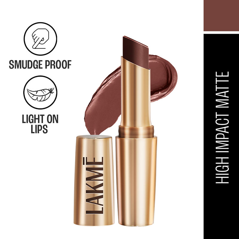 Lakme 9to5 Primer + Matte Lip Color - Brown Walnut