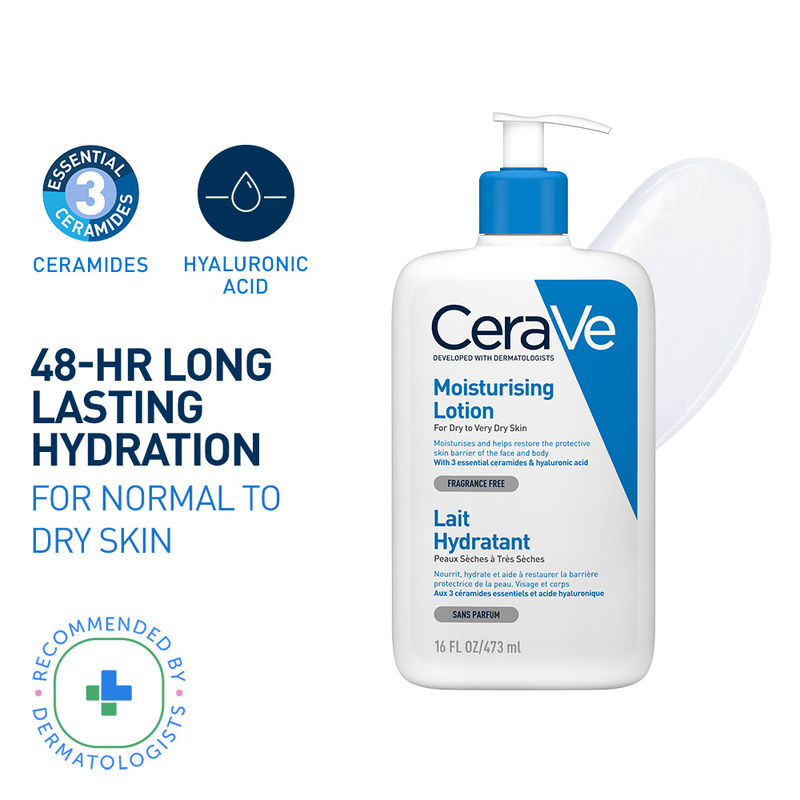 CeraVe Moisturizing Body Lotion For Dry To Very Dry Skin With Ceramides, Dermatologist Recommended