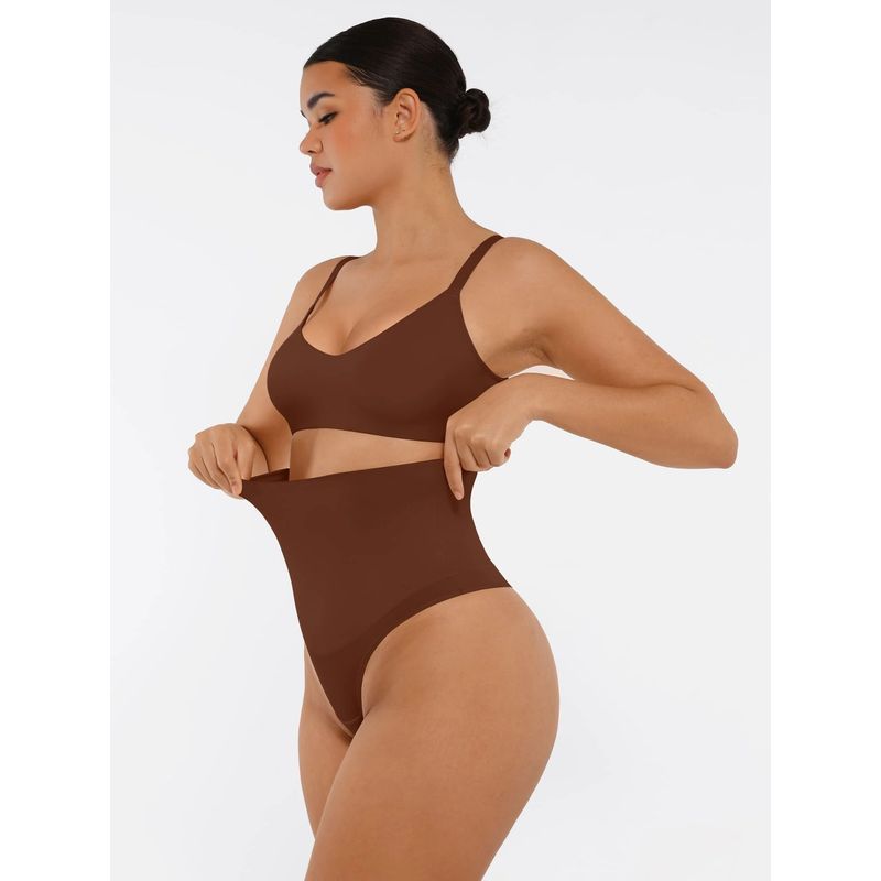 Women High Waist Tummy Tucker Shapewear Thong (3XL)