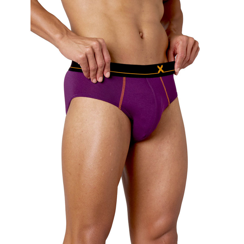 Frenchie X - Drip Men Tencel Micro Modal Elastane Stretchable purple Briefs (S)