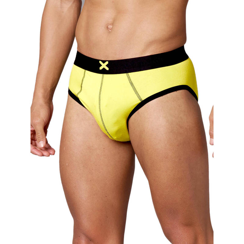 Frenchie X - Hype Men Tencel Micro Modal Elastane yellow Briefs (M)