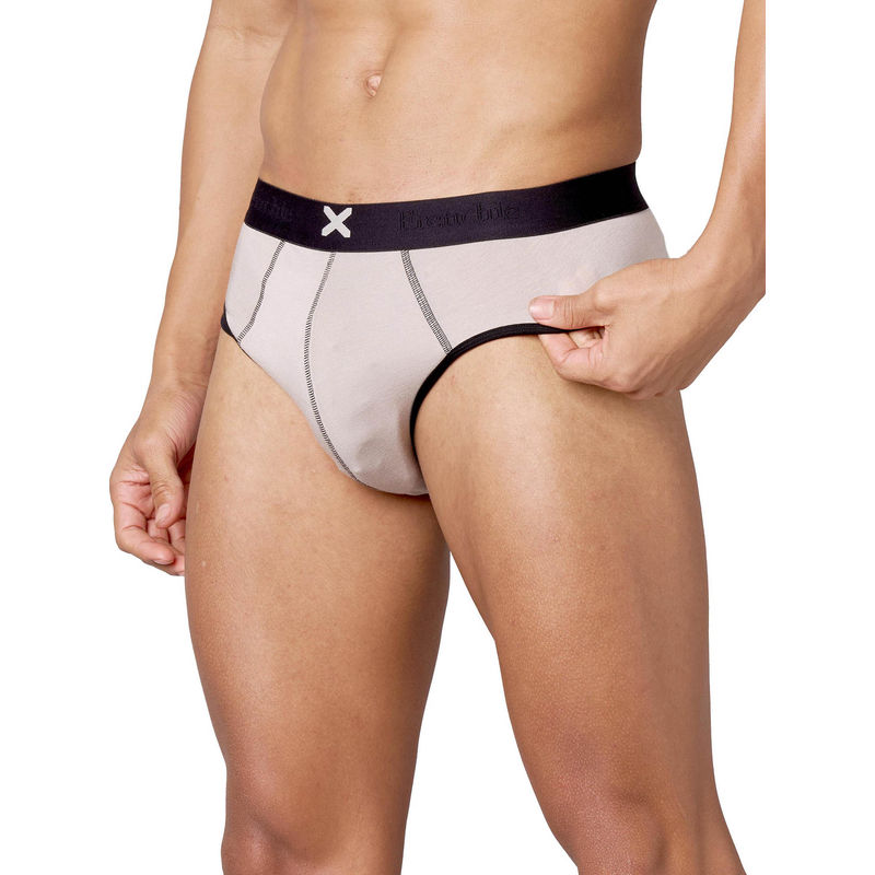 Frenchie X - Hype Men Tencel Micro Modal Elastane Off White Briefs (S)