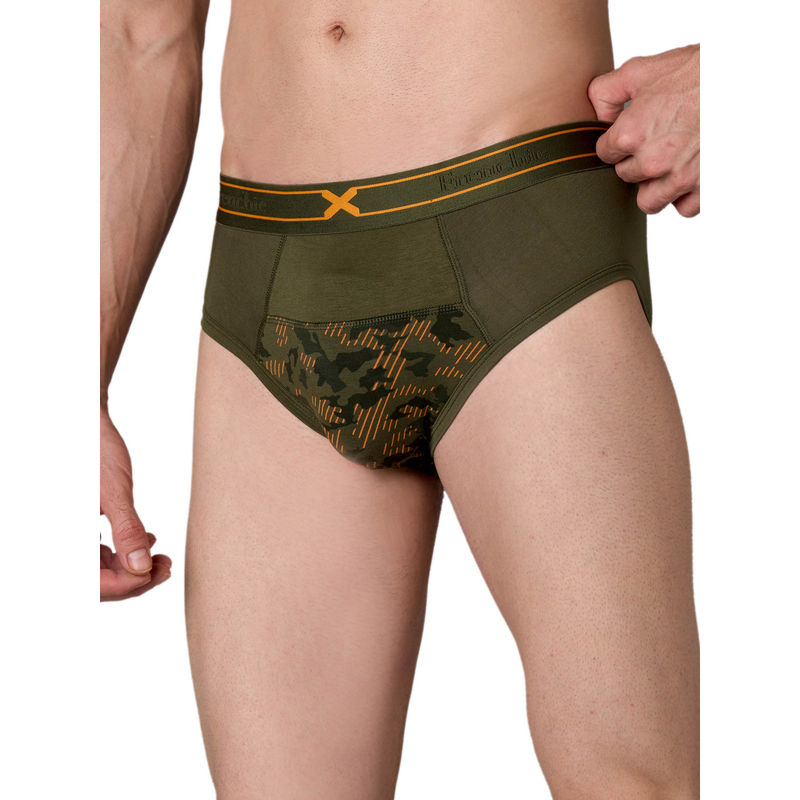 Frenchie X - SIN Men Tencel Micro Modal Elastane Olive Briefs (S)