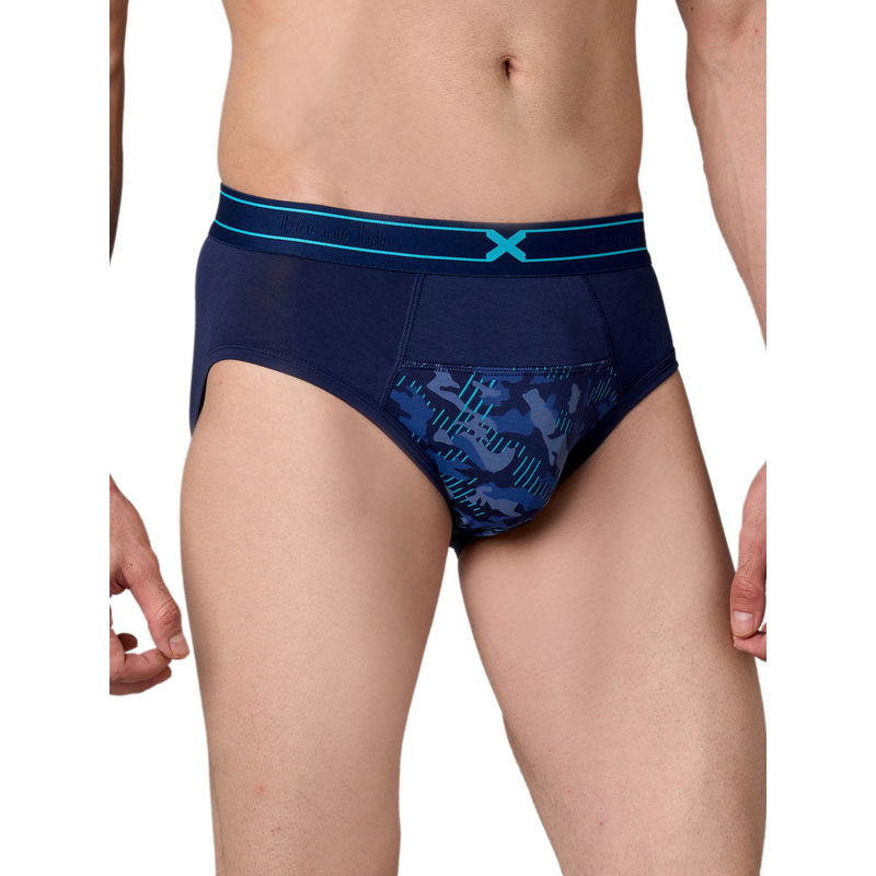 Frenchie X - SIN Men Tencel Micro Modal Elastane Navy Blue Briefs (M)