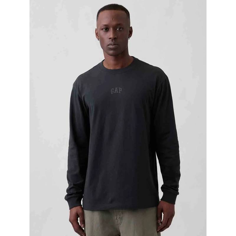 GAP Men Regular Fit T-Shirt - Black (L)