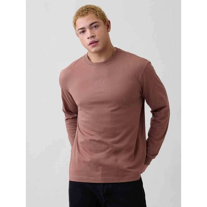 GAP Men Regular Fit T-Shirt - Brown (S)