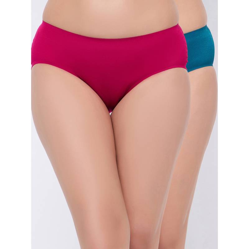 Clovia Modal Medium Waist Inner Elastic Hipster Panty - Multi-Color (Pack of 2) (XL)