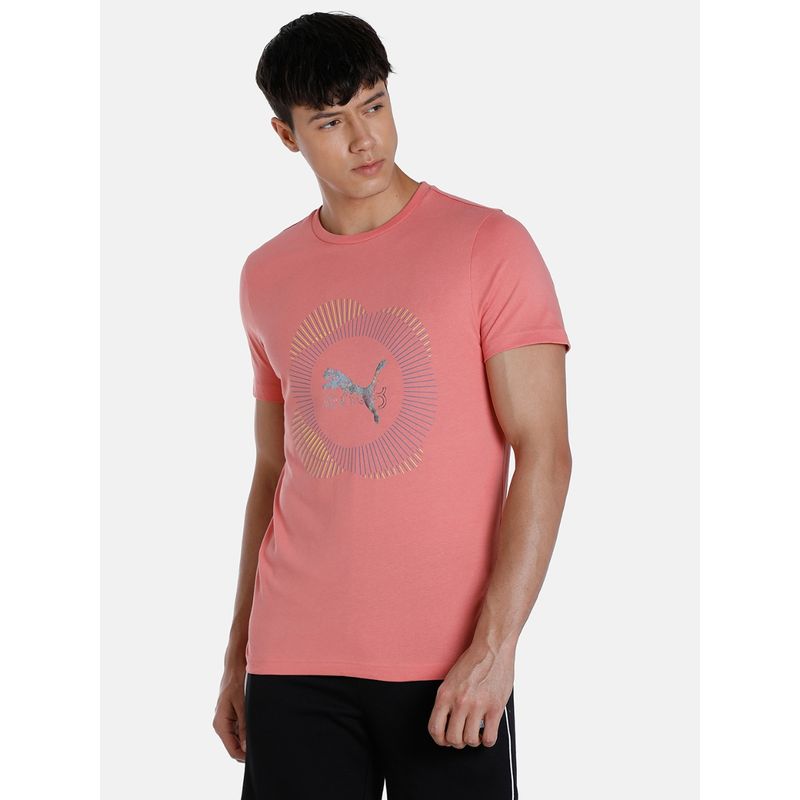 Buy Puma X Virat Kohli One8 Graphic Mens Pink T-shirt Online