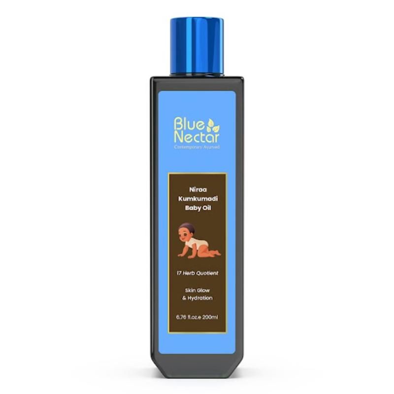 Blue Nectar Baby Oil with Pure Kumkumadi Oil for Glowing Skin