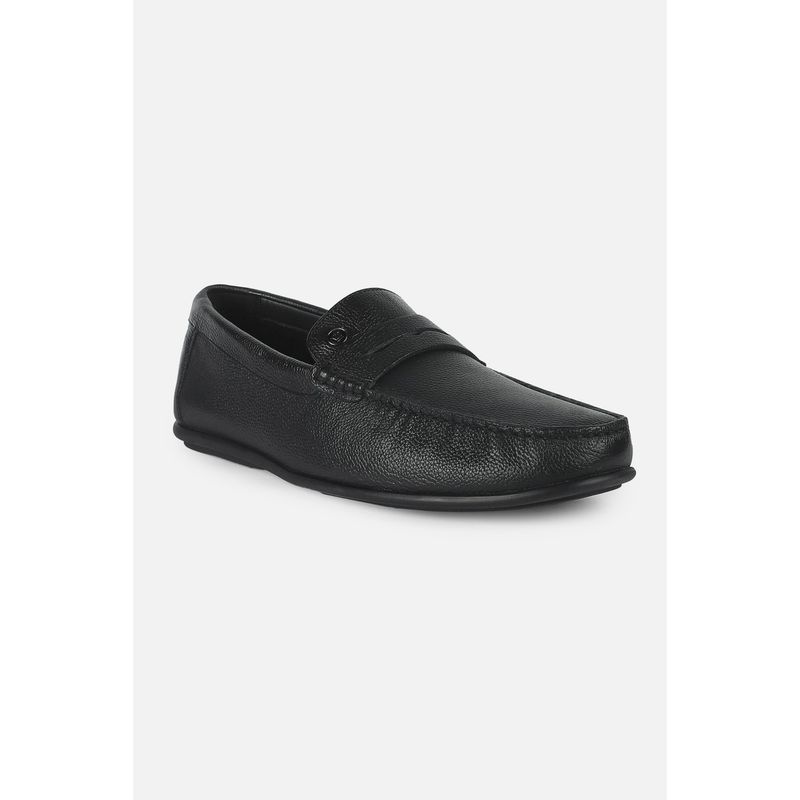 Louis Philippe Men Black Slip On Loafers (UK 10)