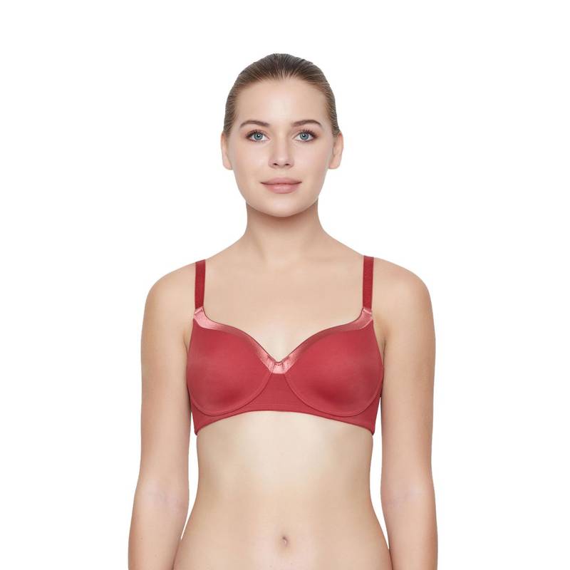 Triumph Women Padded Wire free Soft Fabric Elegant T-shirt Bra - Brown (32D)