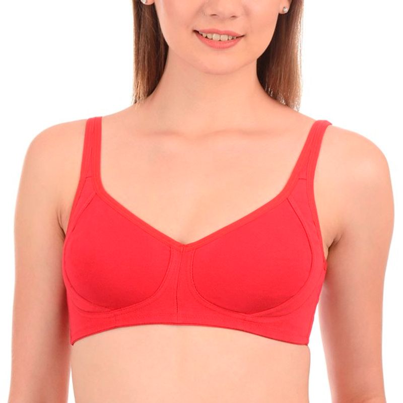 Amante Cool Contour Non-Padded Non-Wired High Coverage Bra - Red (34C)