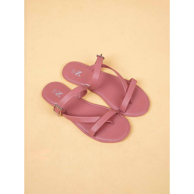 The Madras Trunk Women Light Pink Sandals (EURO 36)