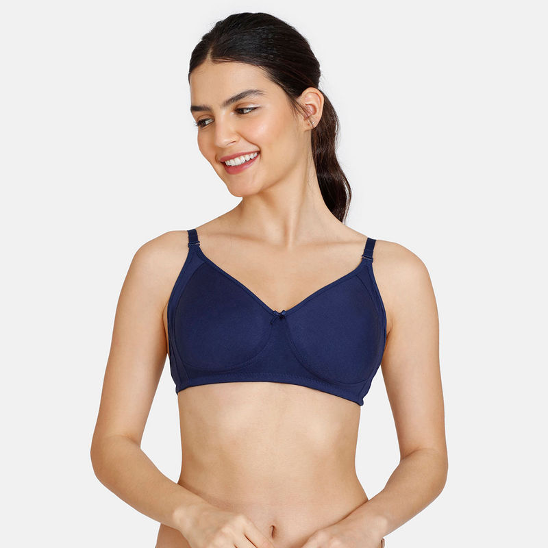 Zivame Layered Non Wired 3-4th Coverage Backless Bra - Medieval Blue (36C)
