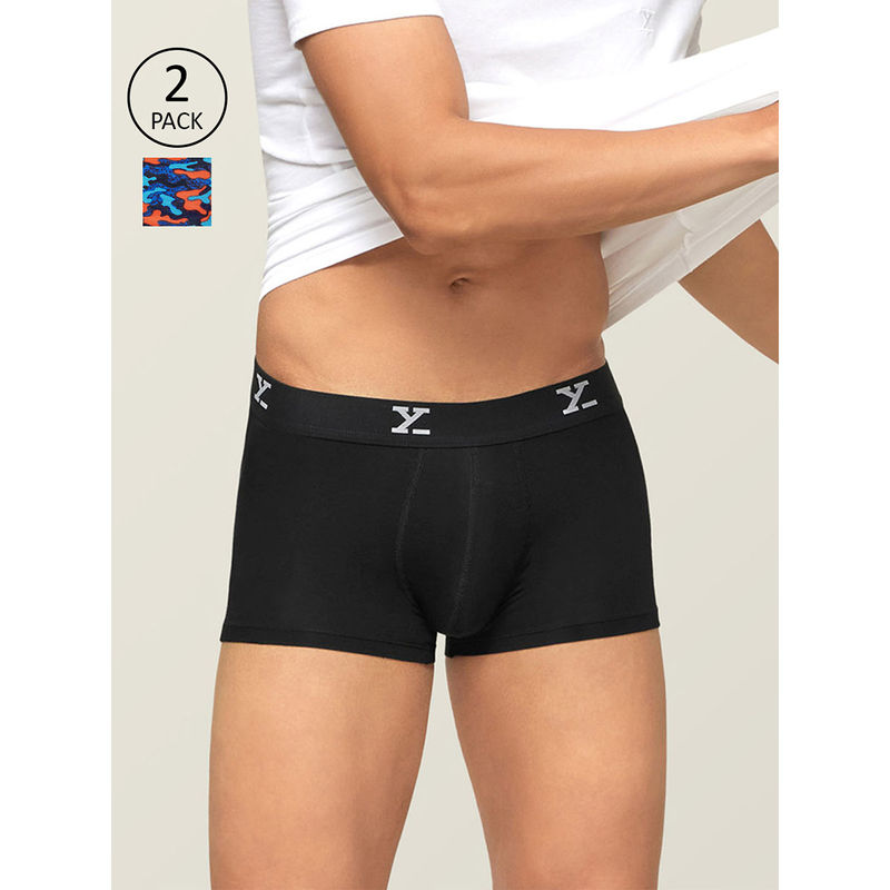 XYXX Ultra Soft Antimicrobial Micro Modal Trunk for Men (Pack of 2) - Multi-Color (M)