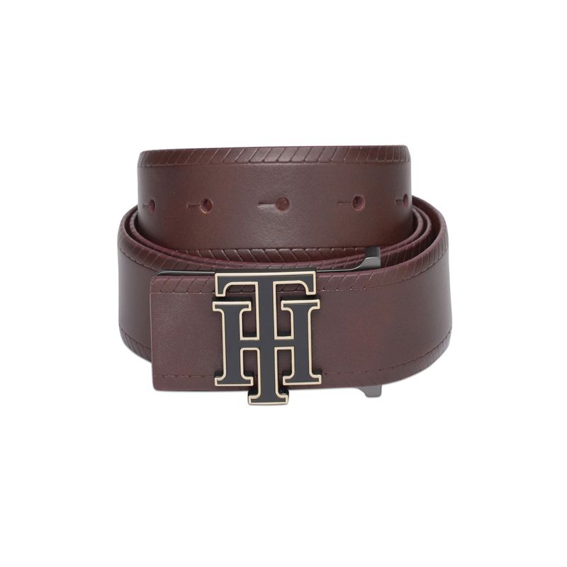 Tommy Hilfiger Hattons Brown Leather Belt For Men (XL)