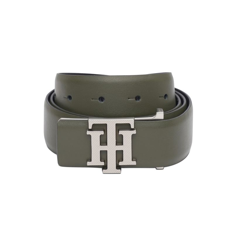 Tommy Hilfiger Param Olive Leather Belt For Men (S)