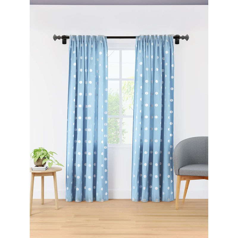 Encasa Homes Encasa Micro Polyester Curtain - Multi-Color (Pack of 2) (5 Feet)