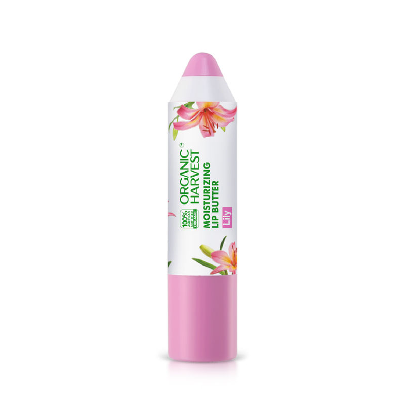 Organic Harvest Moisturizing Lip Butter For Women with Lily Extracts for Dark Lips to Lighten
