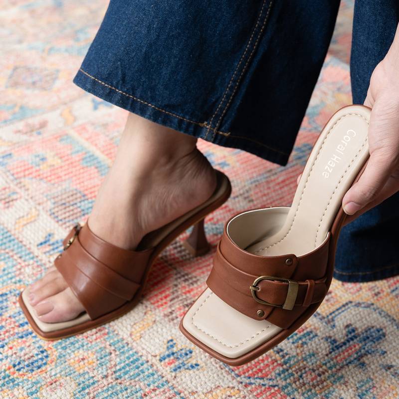 Coral Haze Women Ceo Tan Heels (UK 2)
