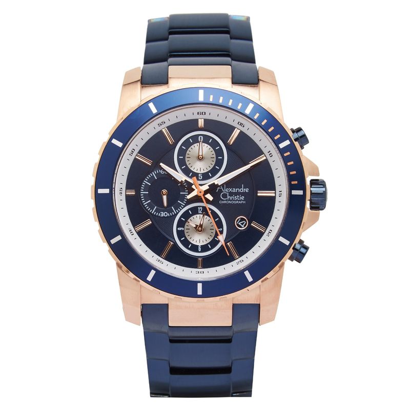 Buy Alexandre Christie Ac 6141 Mcb Chronograph Watch for Men - Blue Online