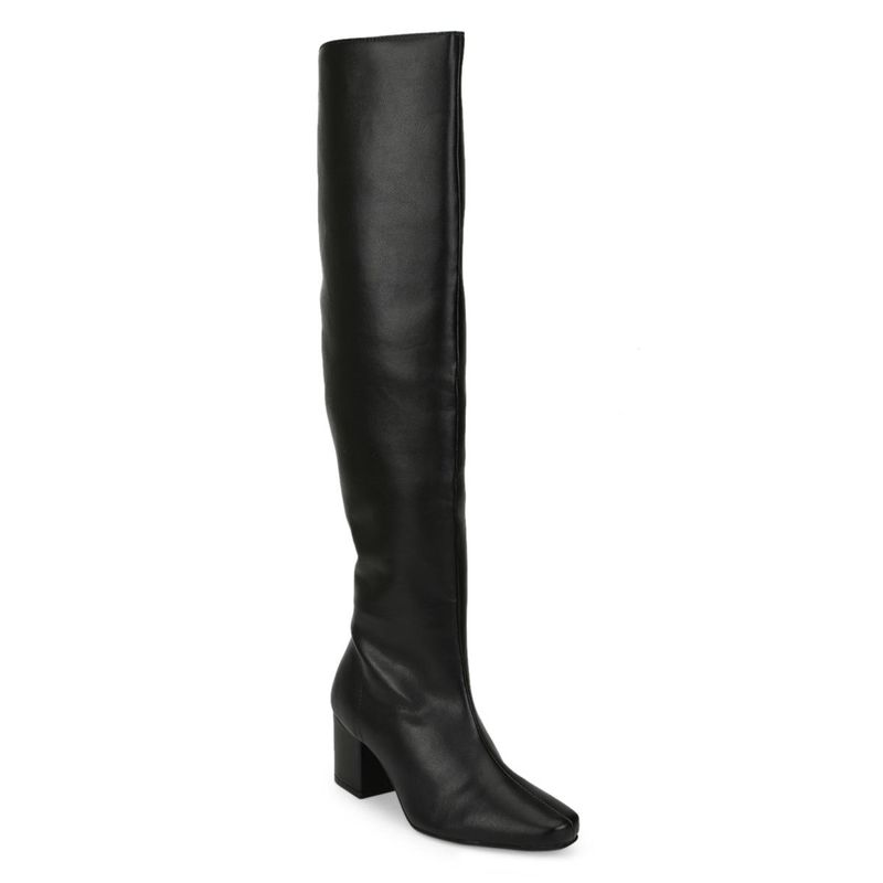 Truffle Collection Black Solid Boots (UK 4)