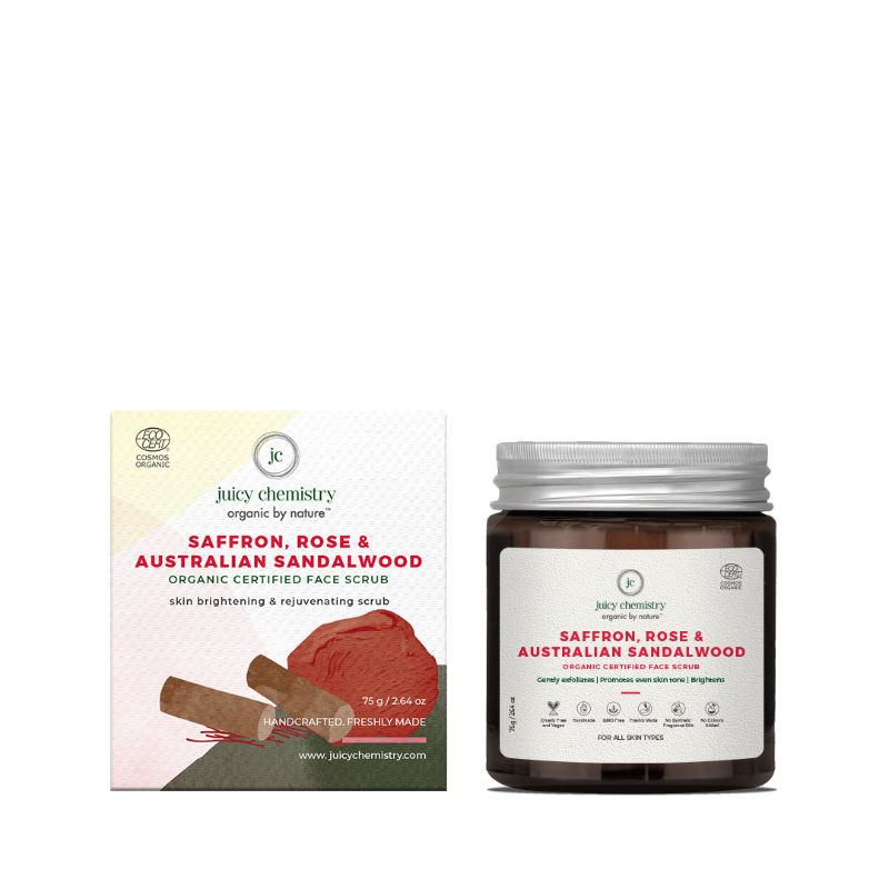 Buy Juicy Chemistry Saffron Rose & Australian Sandalwood Organic Face Scrub Online