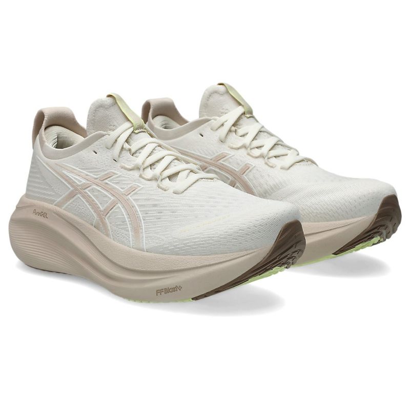 ASICS GEL-NIMBUS 27 Womens Cream Running Shoes (UK 8)