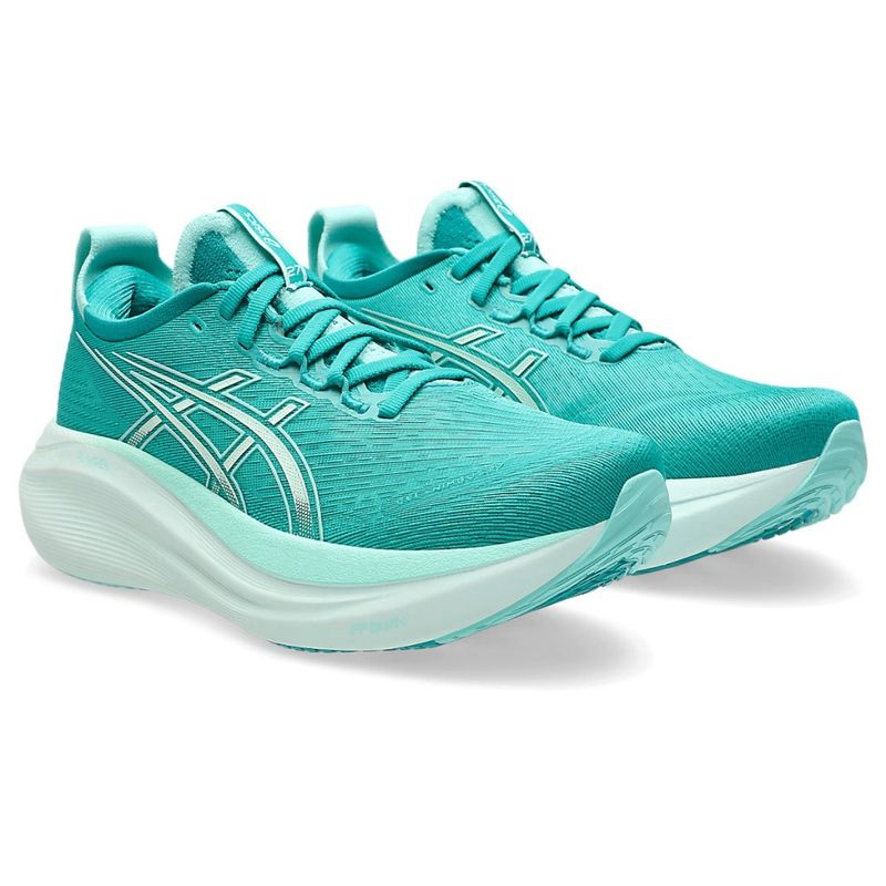 ASICS GEL-NIMBUS 27 Womens Turquoise Running Shoes (UK 9)