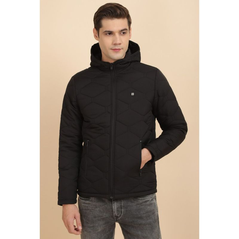 Allen Solly Men Black Solid Full Sleeves Casual Jacket (M)