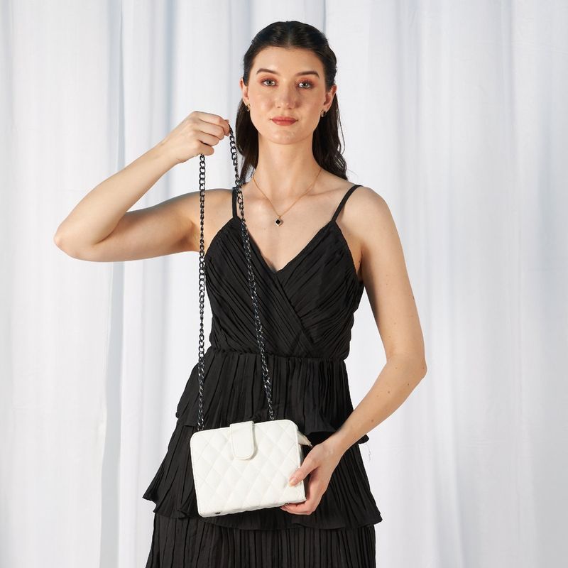 Parisian White Sling Bag