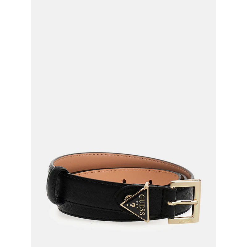 Guess Women Black Polyester Solid Belt (L)