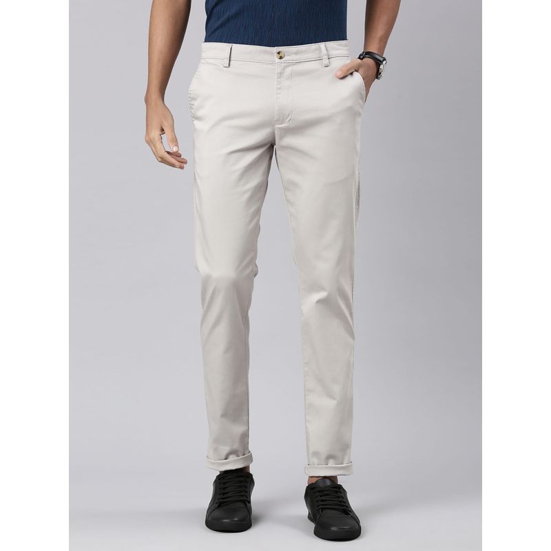 Classic Polo Men's Cotton Slim Fit Chinos Grey (34)