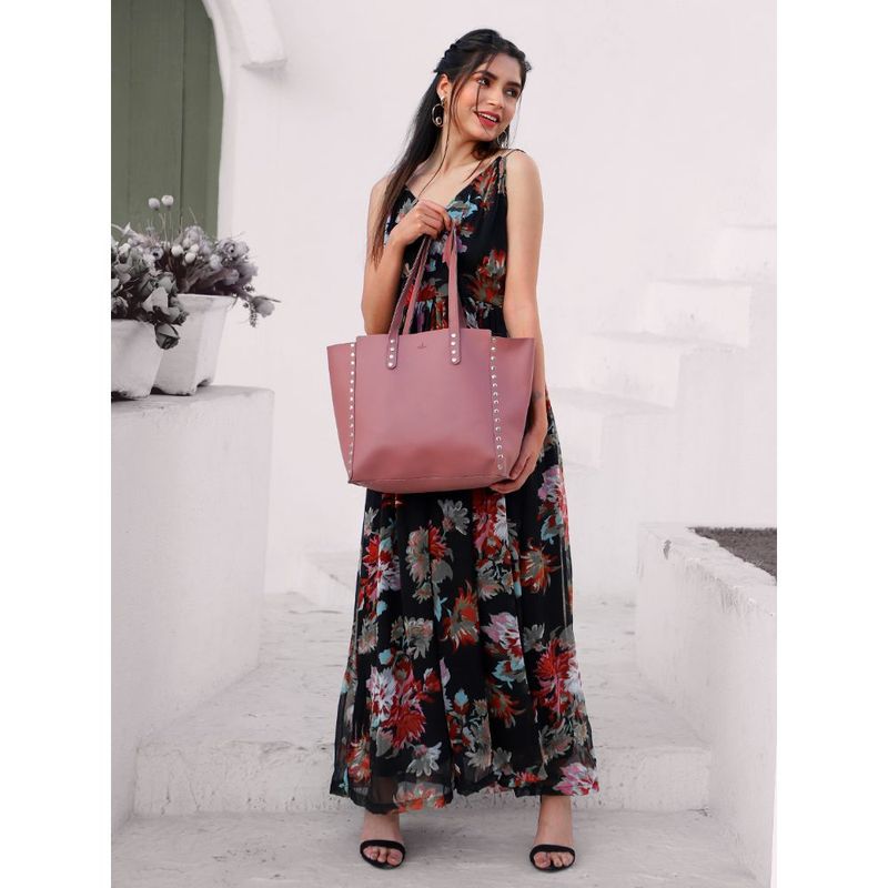 Yelloe Embellished Tote Bag In Pink Pink Hand Held Bag