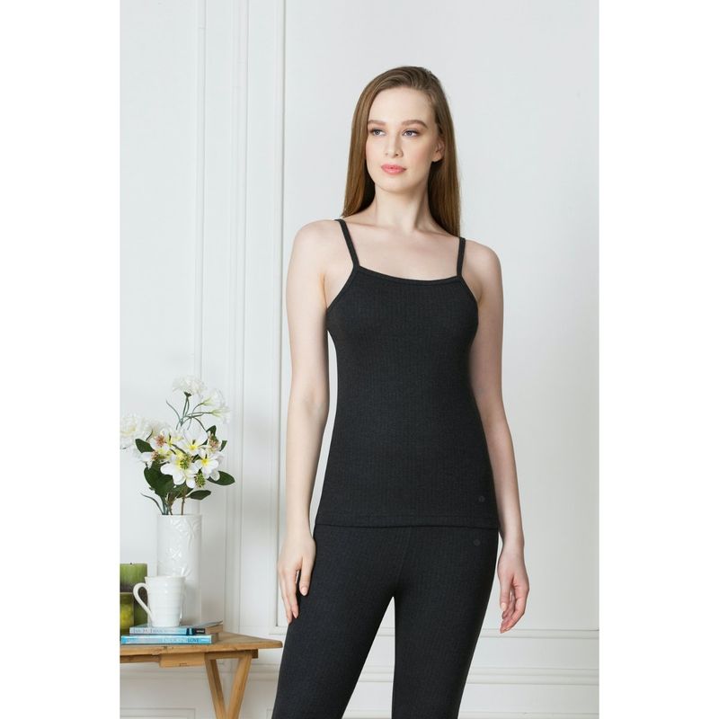 Van Heusen Women Anti Bacterial & Sleeveless Thermal Camisole - Charcoal Melange (M)