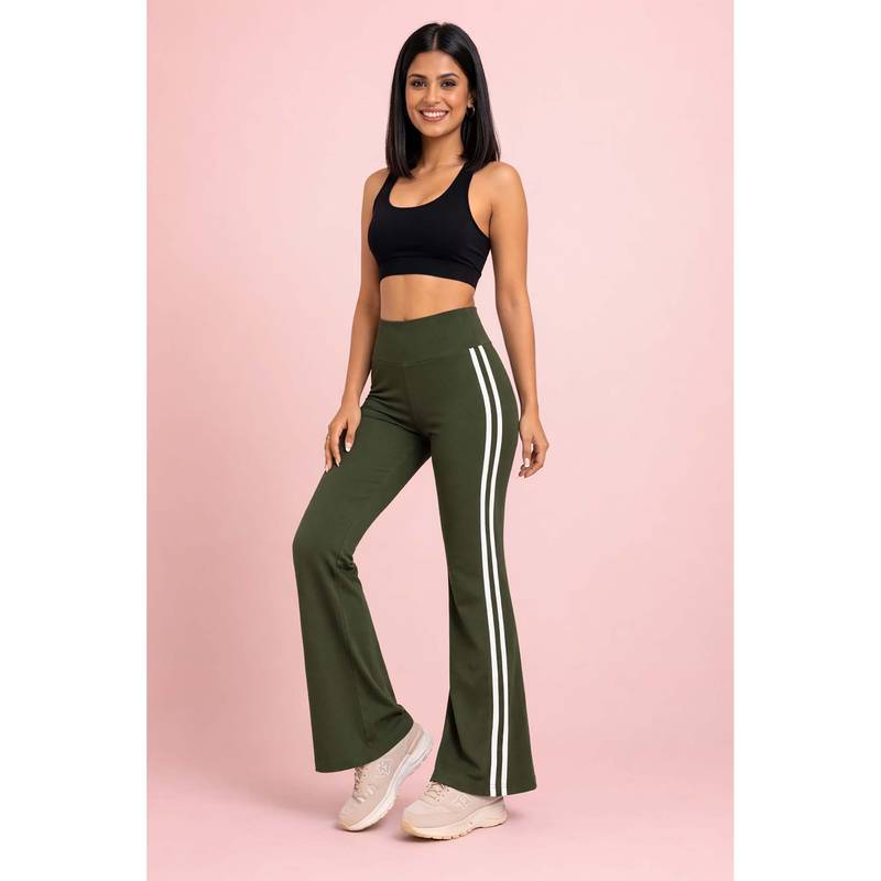 Rock Paper Scissors Bootcut Gym Olive Tights (2XL)