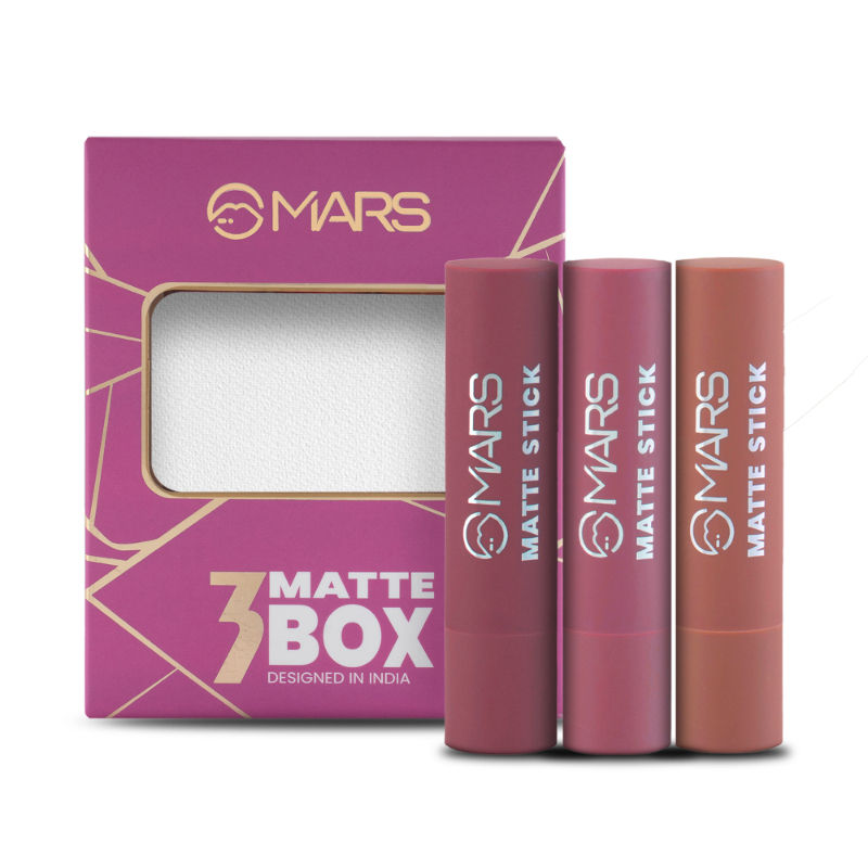 MARS Matte Lipsticks Box - 02 Peaches & Nudes