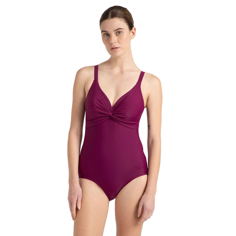 Speedo Women's Endurance10 Brigitte One Piece Swimwear - Deep Plum (38)